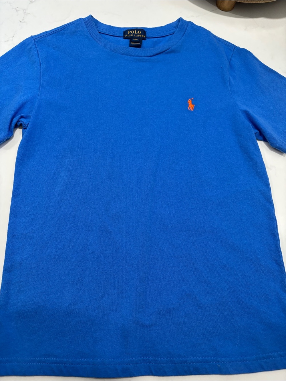 Polo by Ralph Lauren Royal Blue Short Sleeve Tee with Orange Pony